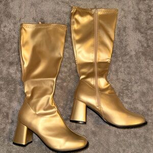 Gold Women's GoGo Boots